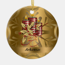 Arkansas State Christmas Ornament
