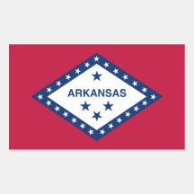 Arkansas State Flag, United States Rectangular Sticker