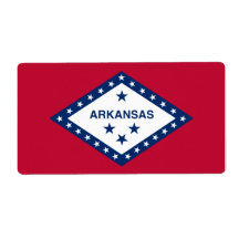 Arkansas State Flag USA Shipping Label