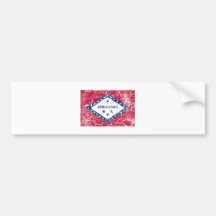 Arkansas State Flag Vintage Bumper Sticker