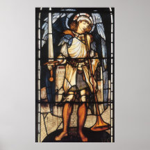 Arkhangel vintage, St Michael par Burne Jones Poster