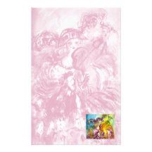 ARLECCHINA  VIOLINIST / Venetian Carnival Night Custom Stationery