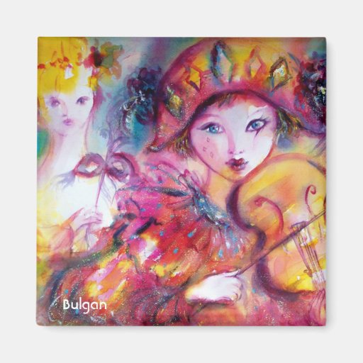 ARLECCHINO AND COLOMBINA FRIDGE MAGNETS