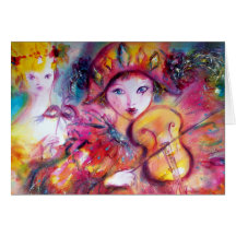 Arlecchino and Colombina Greeting Card