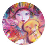 ARLECCHINO AND COLOMBINA ,Pink Fuchsia Yellow Blue