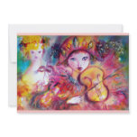 ARLECCHINO AND COLOMBINA /Venetian Mardi Gras invitations