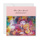 ARLECCHINO AND COLOMBINA /Venetian Mardi Gras Personalized Invitation