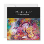 ARLECCHINO AND COLOMBINA /Venetian Mardi Gras Custom Invitations