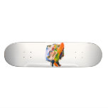 Arm Playing Guitar Blue Psychadelic Colours Square Skate Deck