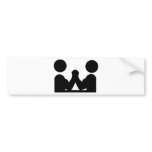 arm wrestling icon bumper stickers