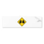 Arm Wrestling Road Sign Bumper Stickers