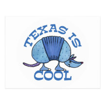 Armadillo Blue-Texas is Cool Post Card