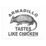 ARMADILLO TASTES LIKE CHICKEN POST CARD