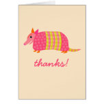 Armadillo Thank You Card
