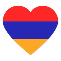 Armenia Flag Heart Sticker