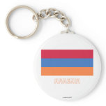 Armenia Flag with Name Key Chains