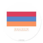 Armenia Flag with Name Round Sticker