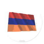 Armenia Waving Flag Round Stickers