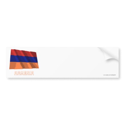 Armenia Waving Flag with Name by Vexillophile