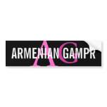 Armenian Gampr Breed Monogram bumper stickers