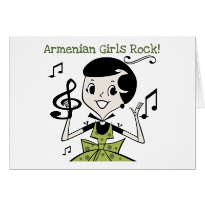 Armenian Girls Rock Greeting Cards by world_wide
