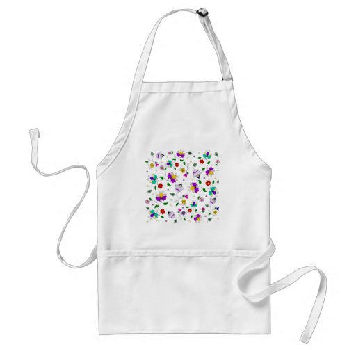 Armenian-inspired Colourful Swirling Flower Patter Apron