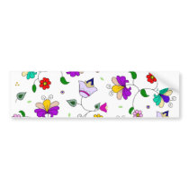 Armenian-inspired Colourful Swirling Flower Patter Bumper Sticker