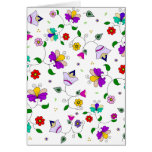 Armenian-inspired Colourful Swirling Flower Patter Greeting Card