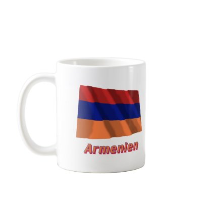 Armenien Fliegende Flagge mit deutschem Namen Coffee Mug by Vexillophile