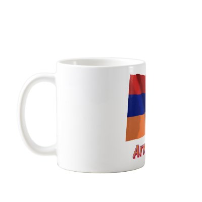 Armenien Fliegende Flagge mit deutschem Namen Coffee Mugs by Vexillophile