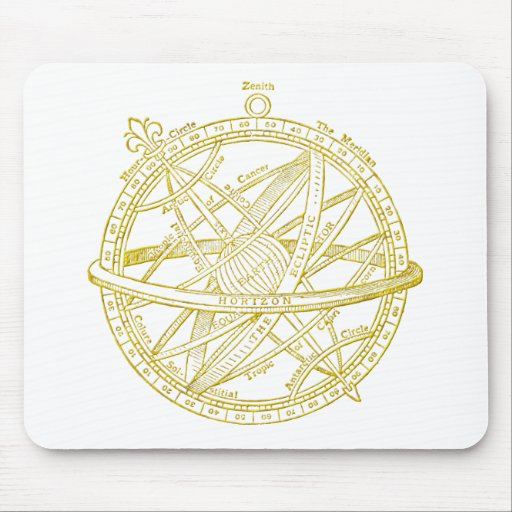Armillary sphere mouse mats
