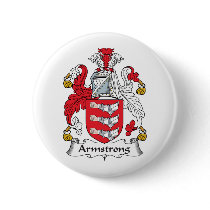 Armstrong Family Crest Pinback Button