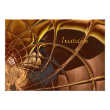 Armure d'or d'art abstrait d'invitation
