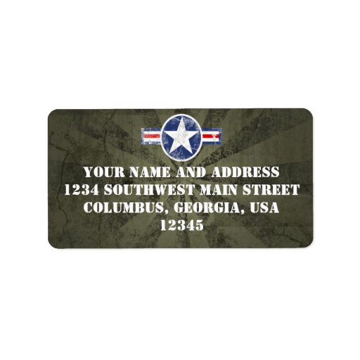 Army Air Corps Vintage Labels