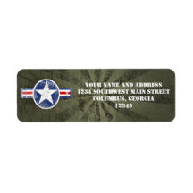 Army Air Corps Vintage Labels