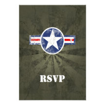 Army Air Corps Vintage Personalized Announcements