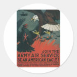 Army Air Service circa 1917 Round Stickers