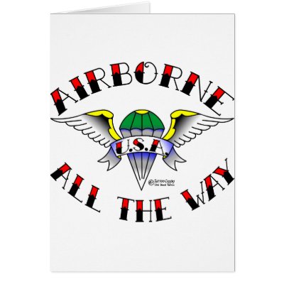 Army Airborne Old Skool Tattoo by WhiteTiger LLC