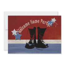 Army Boots Welcome Home Party Custom Invite