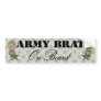 Army Brat On Board Boy (Dark Skin) Bumper Stickers
