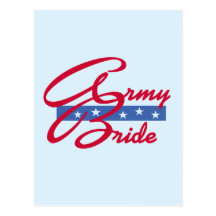 Army Bride T-shirts and Gifts Post Cards