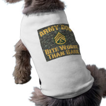 Army Dog, skull and crossbones Pet T-shirt