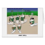 Army Drill Funny Cartoon Gifts Tees & Collectibles Card