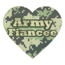 Army Fiancee Heart Sticker