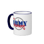 Army Fiancee (with star and hearts) Coffee Mug