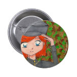 Army Girl bouton Badge Avec Épingle