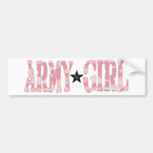 Army Girl Bumper Stickers