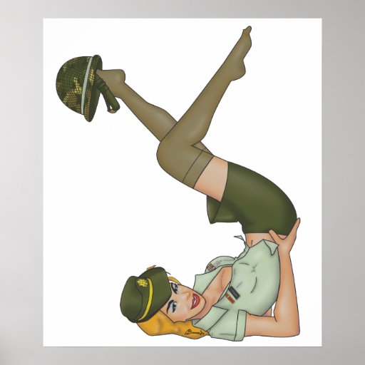 Army Girl Pin Up Posters Zazzle 7686