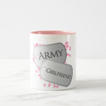 Army Girlfriend Dog Tags Mugs