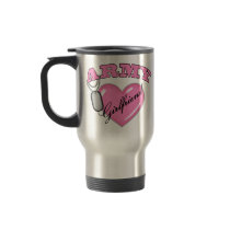 Army Girlfriend Pink Heart N Dog Tag Mug